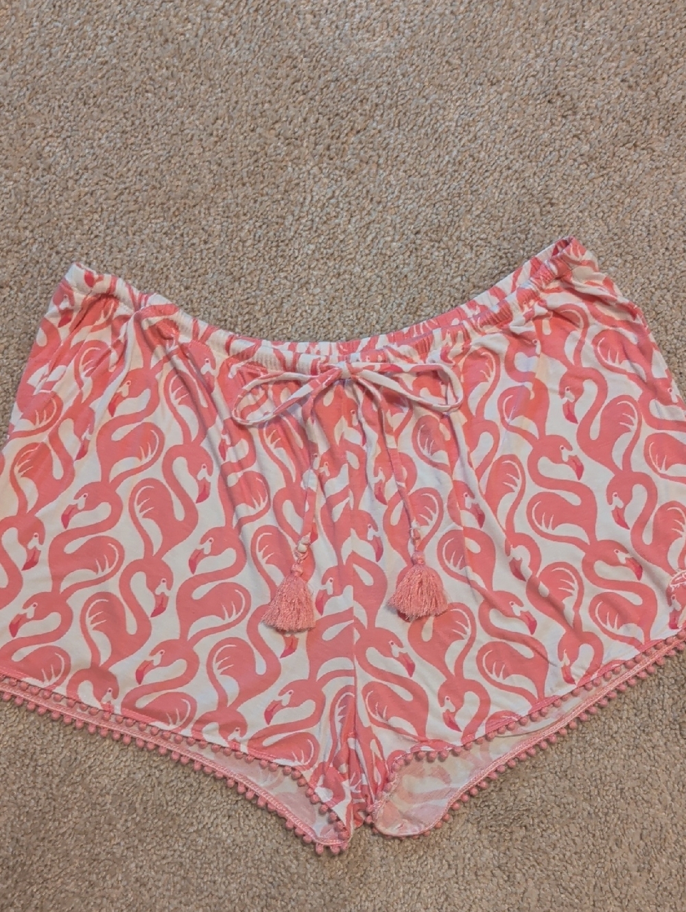 Southern Tide Pink Flamingo Print Pajama Shorts